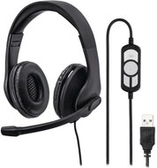 Hama USB-300 fejhallgató headset fekete