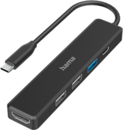 Hama USB HUB - 200117 (USB-C 5in1, 1xUSB 3.2, 2xUSB 2.0, 1xUSB-C, 1xHDMI, fekete)