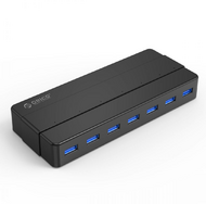 Orico H7928-U3-V1-EU-BK-BP 7-portos USB3.0 HUB with power supply Black