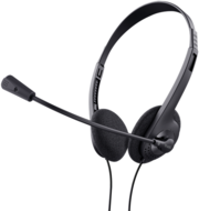 Trust Fejhallgató - Basics (mikrofon; hangerőszabályzó; 3.5mm jack; fekete)