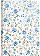 Kalendart Joy 2024-es J015 A5 heti beosztású kék rózsa határidőnapló