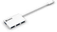 Sandberg USB Hub - USB-C to 4xUSB3.0 Pocket Hub (ezüst; USB-C bemenet; 4port USB3.0 kimenet, aluminium)