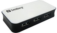 Sandberg USB Hub - USB3.0 Hub 4 port (fekete-fehér; 4port USB3.0)