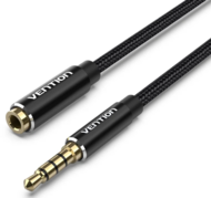 Vention 3.5mm jack/M -> 3.5mm/F , (hosszabbító,audio,fekete), 5m, kábel