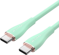 Vention USB-C 2.0/M -> USB-C 2.0/M, (5A,szilikon,zöld), 1,5m, kábel