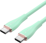 Vention USB-C 2.0/M -> 2*USB-C/M, (5A,szilikon,zöld), 1,5m, kábel