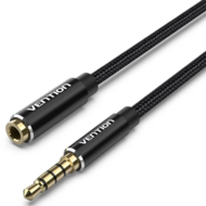 Vention 3.5mm jack/M -> 3.5mm/F , (hosszabbító,audio,fekete), 8m, kábel