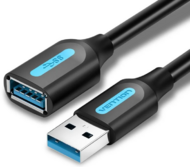 Vention USB-A 3.0/M -> USB-A 3.0/F, (hosszabbító,PVC), 3m, kábel