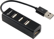 Sbox H-204 4 portos fekete USB HUB