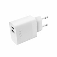 FIXED Dual USB Travel Charger 17W + USB/USB-C Cable White - FIXC17N-2UC-WH