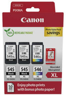 Canon - PG-545XLx2 (2x15 ml) + CL-546XL (1x13 ml) + 50 lap GP501 10x15 fényes fotópapír Multipack - 8286B015