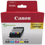 Canon - PGI-570 PGBk (1x15 ml) + CLI-571 C/M/Y/Bk (4x7 ml) Tintapatron Multipack - 0372C006