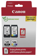 Canon PG-545 (1x8 ml) + CL-546 (1x8 ml) + 50 lap GP501 10x15 fényes fotópapír Multipack - 8287B008