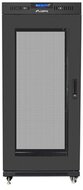 NET 19" szabadonálló rack szekrény 27U/600X800 perforált ajtó, lapraszerelt, LCD kijelző, fekete V2