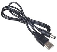 Akyga AK-DC-04 USB 2.0 A -> DC 5,5 x 2,5 mm M/M 0.8m fekete tápkábel