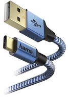 Hama - FIC E3 USB Type-C "Reflective" 1,5m, kék adatkábel - 00201558
