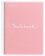 Miquelrius Emotions A5 PP 120 lapos pink kockás spirálfüzet