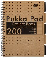 Pukka Pad Project Book Kraft A4 200 oldalas vonalas újrahasznosított spirálfüzet