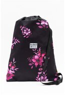 Budmil 10150032 fekete-rózsaszín mintás tornazsák