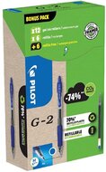 Pilot G2 Greenpack 0,7mm 12db kék betéttel zseléstoll