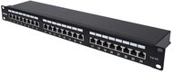 Manhattan Patch panel - CAT6A FTP árnyékolt patch panel, 24 portos, 1U, Fekete - 720861