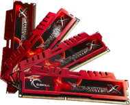 DDR3 G.SKILL RipjawsX 1600MHz 32GB - F3-12800CL10Q-32GBXL (KIT 4DB)