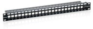 Equip Keystone Patch Panel - 769124 (24 port, Cat6, 1U, árnyékolatlan, fekete)