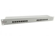 Equip Patch panel - 326317 (16 port, Cat6, árnyékolt, szürke)