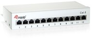 Equip Asztali patch panel - 227362 (12 port, Cat6, árnyékolt, szürke)