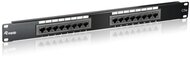 Equip Patch panel - 235316 (16 port, Cat5e, 1U, árnyékolatlan, fekete)