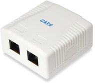 Equip Fali aljzat - 235214 (2 port, Cat6, UTP, fehér)