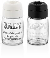 IRIS - C-00382 Motto Salt&Pepper üveg fűszerszóró 2*100ml, fekete vagy elefántcsont színű