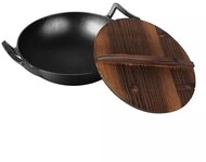 Berlinger Haus LP-BH-190 fa fedővel, fekete 30cm wok