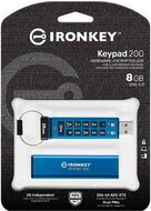 Kingston USB 3.2 IRONKEY KEYPAD 200 FLASH DRIVE 8 GB - IKKP200/8GB