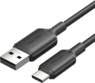 Vention - USB-A 2.0/M -> USB-C/M, 2m,(fekete), kábel - CTQBH
