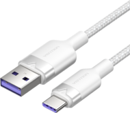 Vention - USB-A 2.0/M -> USB-C/M, 1m,(fehér,6A), kábel - CTOWF