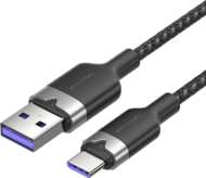 Vention - USB-A 2.0/M -> USB-C/M, 2m,(fekete,6A), kábel - CTOBH