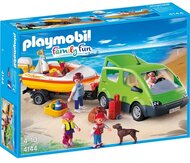 Playmobil - 4144 Családi furgon hajó utánfutóval - 24406