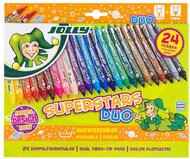 Jolly Superstars Duo 24 darabos kétvégű filctoll készlet - 4425-0002