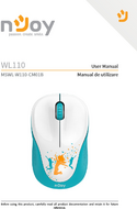 NJOY - WL110 vezeték nélküli egér - MSWL-W110-CM01B