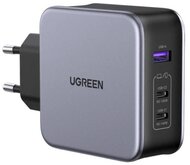 UGREEN - Nexode hálózati töltő, 140W, 3 port, GaN, PD 3.1, 2x USB-C, 1x USB-A - Szürke - 90549