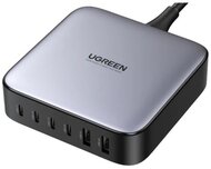 UGREEN - Asztali hálózati töltő/töltőállomás, 6 Port, GaN, 200W, 4x USB-C, 2x USB-A, 1m - Szürke - 40914
