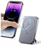 UGREEN - Power Bank mágneses, vezeték nélküli töltés, 10000mAh, 20W, összecsukható állvánnyal - Szürke - 15086