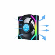 Lian Li - UNI FAN SL Wireless LCD ARGB PWM - 120mm, fekete, 3db-os csomag - 12SLLCD1W3B