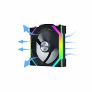 Lian Li UNI FAN SL Wireless ARGB PWM -Fordított lapát- - 120mm, fekete, 3db-os csomag - 12RSL1W3B
