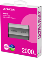 ADATA - SD810 hordozható SSD meghajtó 2TB - Szürke - SD810-2000G-CSG
