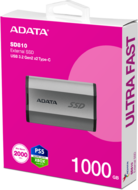 ADATA - SD810 hordozható SSD meghajtó 1TB - Szürke - SD810-1000G-CSG
