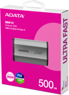ADATA - SD810 hordozható SSD meghajtó 500GB - Szürke - SD810-500G-CSG