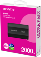 ADATA - SD810 hordozható SSD meghajtó 2TB - Fekete - SD810-2000G-CBK