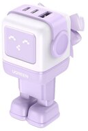 UGREEN - Nexode RG (Robot GaN) 65W USB/2xUSB-C lila hálózati töltő - 35291